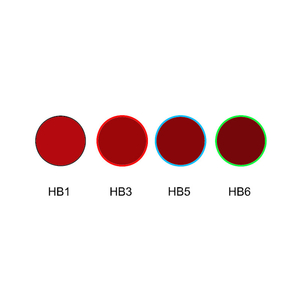 Red color cut off glass optical filter HB1 HB3 HB5 HB6