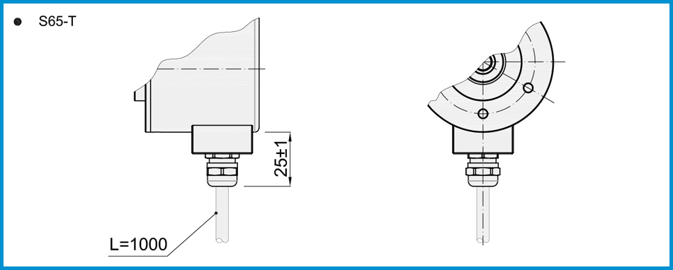 product-S65 rotary encoder rotation encoder 1000 resolution voltage supply 8-24V 8mm solid shaft EH-1