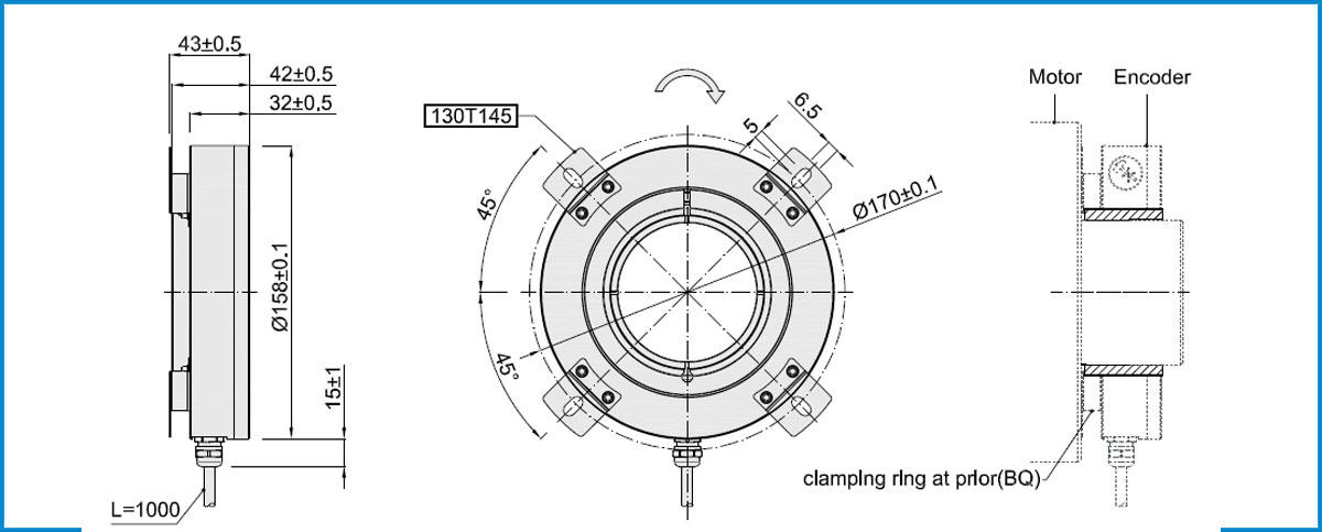 product-HENGXIANG-K158 incremental encoder through hole 7075788082mm hollow shaft encoder thickness 