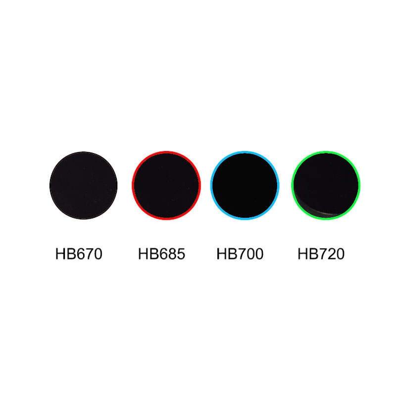 Red cut off filter, colored glass transmittance over 90% HB670 HB685 HB700 HB720