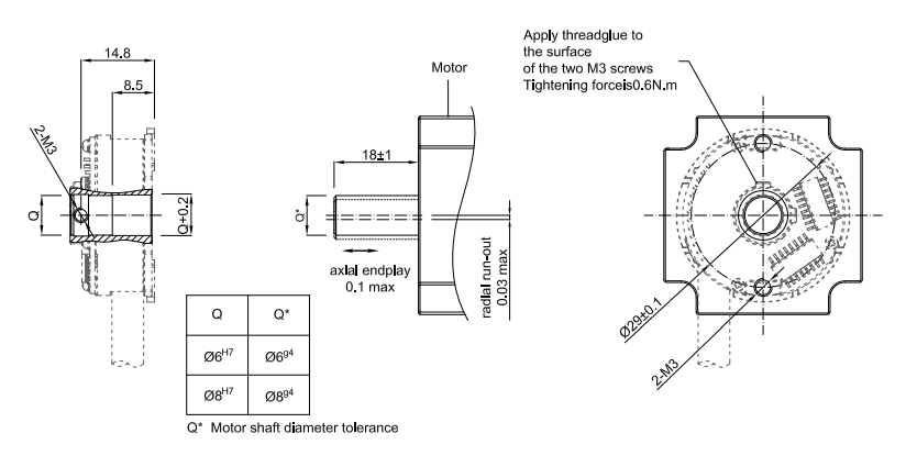 product-HENGXIANG-KB35 non shelling 14400 ppr UVW signal line driver encoder 68mm hollow shaft dc mo