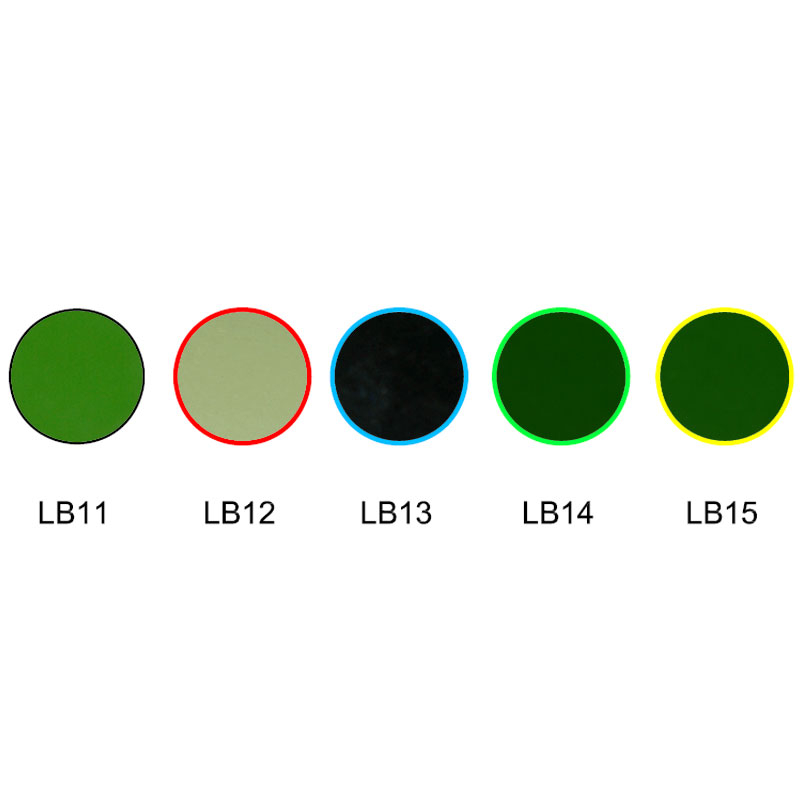 Green Colored Glass Absorptive Filter LB11 LB12 LB13 LB14 LB15