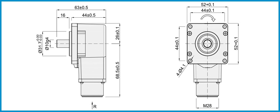 product-S52F Solid Shaft Encoder waterproof rotary encoder dustproof encoder IP65 thickness 44mm sl-1