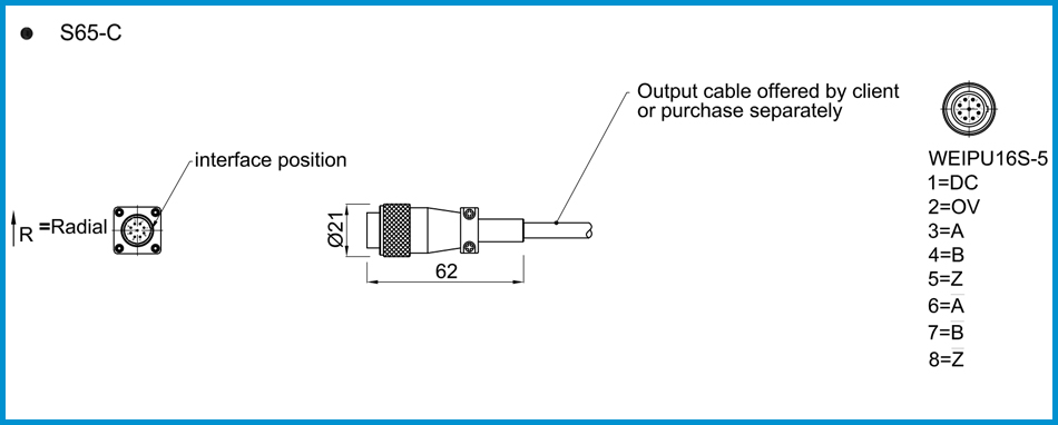 product-HENGXIANG-S65 CNC Encoder 8mm solid shaft encoder IP65 1024 substitute encoder ABZ phase Pus