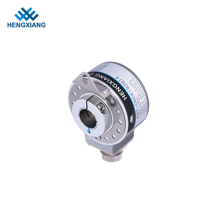 K52 incremental encoder radial M18 connector hollow shaft rotary encoder industrial encoder shaft 14mm thickness 39mm 5 pin rotary encoder for motor