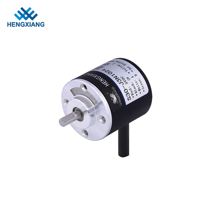 S30 Solid Shaft Encoder Small optical encoder 1024ppr up to 5000rpm aluminum alloy material radiao/axial outlet cable speed encoder