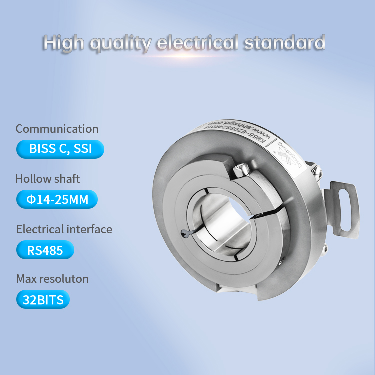 Hollow Shaft Rotary 19 Bits 32Bits single turn servo motor encoder KM55 CE marked absolute encoder for robot